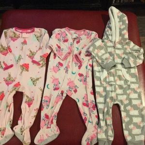 18m Girl fleecePJ’s & coat. Excellent condition!